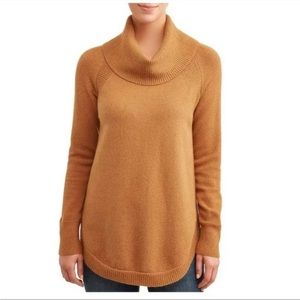 Anthropologie Mustard Cowl/Turtleneck Sweater